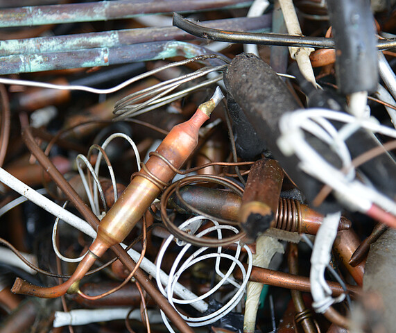 Scrap wires and metal